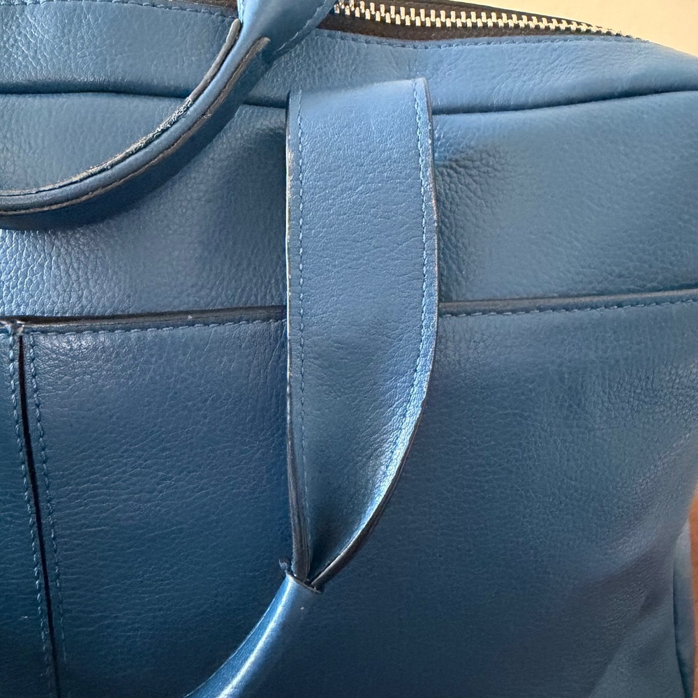 Coach Metropolitan Slim Briefcase Blue Leather Laptop Bag, Tote, Messenger bag - Picture 14 of 16
